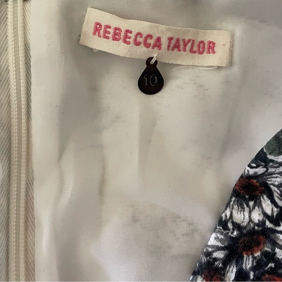 Rebecca Taylor Floral Dress Size 10 - Picture 3 of 5